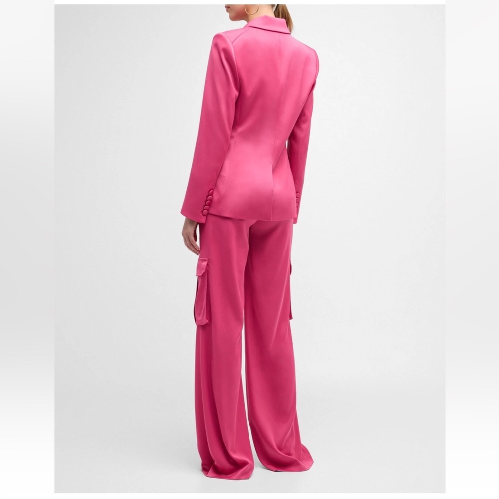 Veronica Beard Miller Dickey Blazer in color Hibiscus - Picture 3 of 16